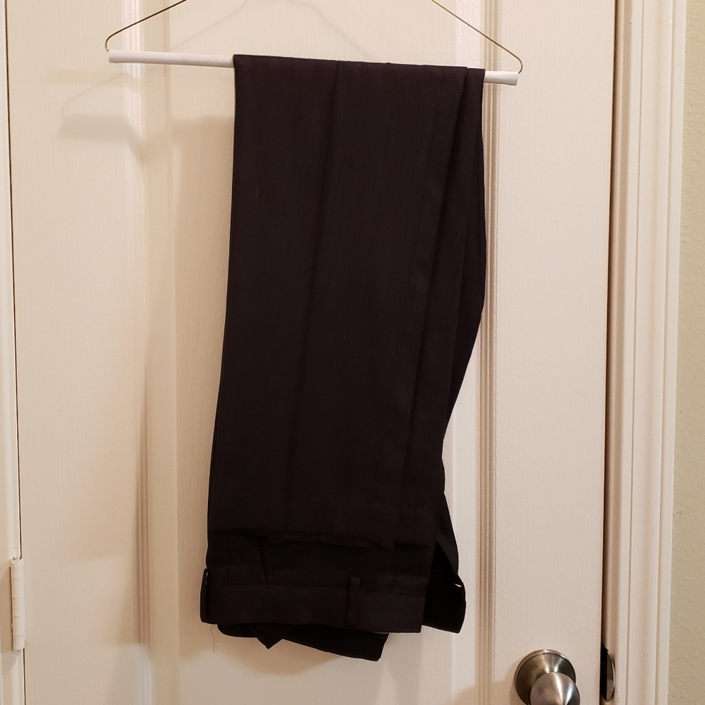 JF J. Ferrar Black Slim Fit Suit Pants
